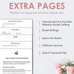 Rose Gold Password Book with Alphabetical Tabs