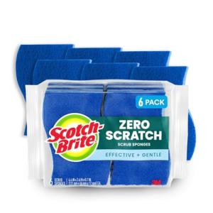 Scratch-Free Kitchen Scrub Sponges - 6 Pack