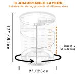 Spinning Makeup Organizer with Adjustable Layers