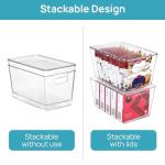 Clear Stackable Storage Bins with Lids - 6 Pack