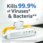 Amazon Basics Lemon Disinfecting Wipes, 320 Count