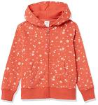 Toddler Girls' Fleece Hoodie in Orange Floral