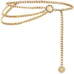 Glamorstar Gold Multilayer Metal Waist Chain Belt