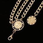 Glamorstar Gold Multilayer Metal Waist Chain Belt