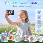 DSOEKEU AI Digital Camera, WiFi Cameras for Photography with Object Recognition, Compact Point and Shoot Digital Camera with Dual Lens, Flash, 3.6" Touch Screen, Gift for Kids Teens