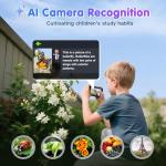 DSOEKEU AI Digital Camera, WiFi Cameras for Photography with Object Recognition, Compact Point and Shoot Digital Camera with Dual Lens, Flash, 3.6" Touch Screen, Gift for Kids Teens