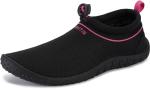 WHITIN Water Shoes for Women Aqua Barefoot Swim Sneakers Beach Minimalist Size 7 Lightweight Diving Surfing Boating Slip On Fishing Playa Athletic Black/Pink 37