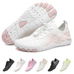 Jmzb Hiking Barefoot Shoes,Wide Toe Water Shoes,Running Boots Sneakers,Athletic Footwear Trainer for Men/Women Unisex White