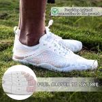 Jmzb Hiking Barefoot Shoes,Wide Toe Water Shoes,Running Boots Sneakers,Athletic Footwear Trainer for Men/Women Unisex White
