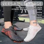 Jmzb Hiking Barefoot Shoes,Wide Toe Water Shoes,Running Boots Sneakers,Athletic Footwear Trainer for Men/Women Unisex White