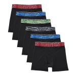 Hanes Boys' Big Performance Tween Boxer Brief Pack, X-Temp Mesh Stretch Underwear, 6-Pack, Black-6 Pack, Large