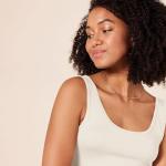 Amazon Essentials Women's Slim-Fit Tank Top, Pack of 2, Beige/Brown, Medium