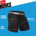 Hanes Boys' Big Performance Tween Boxer Brief Pack, X-Temp Mesh Stretch Underwear, 6-Pack, Black-6 Pack, Large