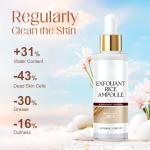 2025 New Black And White Rice Exfoliant, Upgrade Peel Shot Glow Rice Ampoule Duo, Moisturizing Niacinamide Ampoule for Daily Skincare (Black+White, 3.38 Fl Oz (Pack of 1))