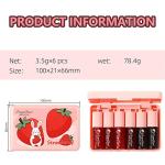 Eakroo 6 Colors Lip Tint Stain Mini Liquid Lipstick, Korean Lip Gloss Moisturizing Natural, Multi-Use Lip and Cheek Tint, Non-Stick Cup, Lightweight, High Pigment, Long-Lasting, Vivid Color