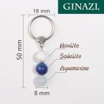 GINAZL Calming Gifts for Women, Natural Healing Crystals Keychain Stress Relief Gift Health and Wellness Gifts for Women Christmas Valentines Day Gift for Friends Besite(CM)