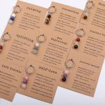 GINAZL Calming Gifts for Women, Natural Healing Crystals Keychain Stress Relief Gift Health and Wellness Gifts for Women Christmas Valentines Day Gift for Friends Besite(CM)