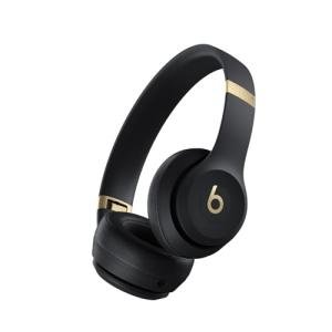 Beats Solo 4 - Wireless Bluetooth On-Ear Headphones, Apple & Android Compatible, Up to 50 Hours of Battery Life - Black & Gold