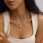 Bubble Gold Letter Necklace for Women, 14k Gold Plated Balloon Initial Letter Pendant Necklace Dainty Charm Initial Necklaces for Women Trendy Cute Custom Name Necklace Gold Jewelry for Womens