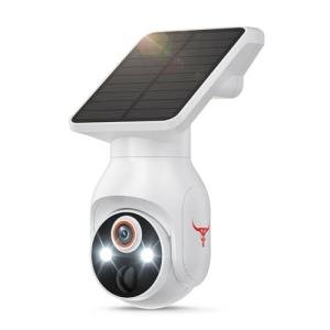 1080p Security Camera Wireless with Solar Panel, AI Human Detection, 2-Way Audio, Color Night Vision, 2.4G WiFi Only, Cloud Storage (Sold Separately), Indoor/Outdoor Surveillance Bullet Cam (WiFi)