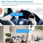 1080p Security Camera Wireless with Solar Panel, AI Human Detection, 2-Way Audio, Color Night Vision, 2.4G WiFi Only, Cloud Storage (Sold Separately), Indoor/Outdoor Surveillance Bullet Cam (WiFi)