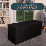 SoftOwl Extra Large Toy Storage Organizer with Lid - Sturdy, Collapsible Toy Chest Storage Box Design - Toys Bin with Dividers for Kids, Nursery, Bedroom, Playroom 37"x16"x14"