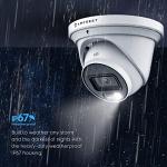 Amcrest 5MP AI Turret IP PoE Camera w/ 49ft Nightvision, Security IP Camera Outdoor, Built-in Microphone, Human & Vehicle Detection, Active Deterrent, 129° FOV, 5MP@20fps IP5M-T1277EW-AI