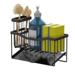 Fssvcd Maifan Sink Caddy Sponge Holder for Kitchen with Brush Holder and Stainless Steel Self Drain Tray, Rustproof Kitchen Sink Organizer for Sponge, Soap Dispenser Storage Accessories