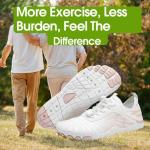 Hiking Barefoot Shoes for Women Men Breathable & Non-Slip Athletic Footwear Wide Toe Water Shoes,Designed for Walking,Running&Swimming White