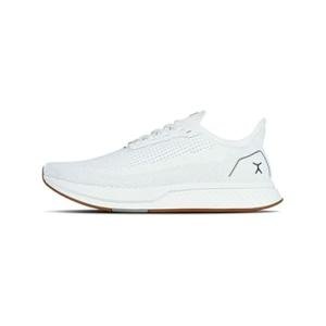 FLUX FOOTWEAR Men’s and Women’s Adapt Runner Wide Toe-Box Natural Movement Shoes with Breathable Knit Upper & UltraFlex Midsole Lightweight Shoes for Running, Walking & Everyday Wear - White/Gum