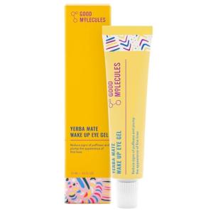 Good Molecules Yerba Mate Wake Up Eye Gel - Hydrating Under Eye Gel Cream with Hyaluronic Acid and Caffeine - Target Dark Circles and Puffiness - Skin Care for Face