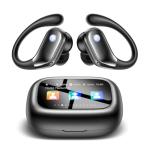 jaddsa Wireless Earbuds, ENC Noise Cancelling Sport Ear Buds with Multifunctional Touch Screen, Bluetooth 5.4 Headphones, Bass Stereo Sound, 5 EQ Over The Ear Earbuds for Sports/Workout/Gym-Black
