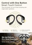jaddsa Wireless Earbuds, ENC Noise Cancelling Sport Ear Buds with Multifunctional Touch Screen, Bluetooth 5.4 Headphones, Bass Stereo Sound, 5 EQ Over The Ear Earbuds for Sports/Workout/Gym-Black