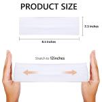 Headbands for Women Non Slip 16 Pack Elastic Sports Hair Bands for Women, Soft Cotton Cloth Headband for Workout Yoga Fashion Hair Accessories, Black White Gray Trendy Head Bands