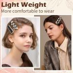Gingbiss 18 Pcs Hair Clips for Women Girls, Black White Checker Cute Hair Barrettes with Storage Box, No Bend Korean Styling Minimalist Hair Accessories, Gift for Women Girls