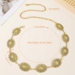 YZRIZX Western Concho Chain Belt for Women Boho Metal Belts For Country Concert Dresses Jeans Cowgirl Vintage Waist Belt