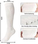 BomKinta Slouch Socks Women Thigh High Boot Socks Soft Scrunch Socks Size 5-11 3 Pair Pack White White White