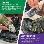 Nikwax Fabric & Leather Footwear Cleaning and Waterproofing Duo-Pack, 125ml, Spray On, Restores DWR Water Repellency, Shoe Care, Boot & Footwear Cleaner, Rain Protection, Safe for Gore-Tex