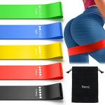 Resistance Bands for Working Out, Elastic Exercice Loop Bands for Physical Therapy, Yoga Starter Set of Stretch Bands for Booty Legs, Pilates Flexbands