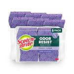 Scotch-Brite Odor Resist Non-Scratch Scrub Sponge, Dishwasher-Safe Kitchen Sponges that Resist Bacterial Odors, Multipurpose Dish Sponge for Gentle Cleaning, 6 Dish Sponges