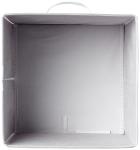Amazon Basics Collapsible Fabric Storage Cubes Organizer with Handles, Sturdy, White, 10.5-x-10.5-x-11-inch, Pack of 6