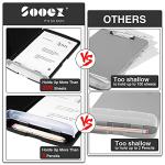 Sooez Clipboard with Storage, High Capacity Nursing Clip Board 8.5 x 11 with Pen Holder & Low Profile Clip, Plastic Clipboards Case Box, Teacher Must Haves School Office Supplies,Letter Size/ A4