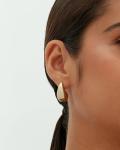 PAVOI 14K Gold Plated 925 Sterling Silver Post Teardrop Chunky Hoop Earrings - Lightweight Drop Yellow for Women - 22mm Designer Dupe Earrings