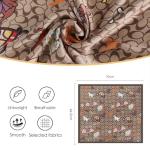 EXTREE Fashion Silky Satin Headscarf for Women Girls: Exquisite Pattern Lightweight Silk Graceful Scarfs 27.5 x 27.5 inches