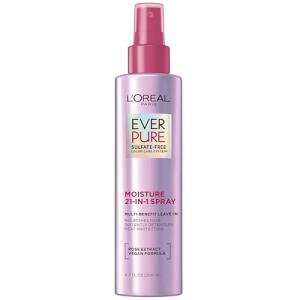 L'Oreal Paris Sulfate Free Moisture 21-in-1 Leave-In Conditioner for Dry Hair, EverPure, 6.7 fl oz