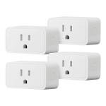 Amazon Basics Smart Plug, Works with Alexa Only, 2.4 GHz Wi-Fi, No Hub Required, 4-Pack, White