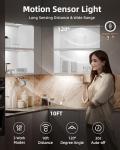 EZVALO Under Cabinet Lights, LED Closet Lights Wireless USB Charging, Motion Sensor Lighting Indoor 5700K Dimmable with Remote Control (White) 5 Pack