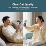 Qyzue Bone Conduction Headphones, Open Ear Headphones Wireless Bluetooth with Mic, Superior Sound Running Headphones 10H Playtime, Comfortable Fit Waterproof for Music, Workouts, Travel