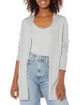 Amazon Essentials Women's Lightweight Open-Front Cardigan Sweater (Available in Plus Size), Light Grey Heather, X-Large