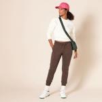 Amazon Essentials Women's Fleece Jogger Sweatpant (Available in Plus Size), Brown Heather, Large